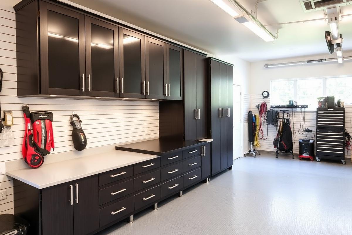 garage builder sioux falls, finished garage cabinetry and built in storage