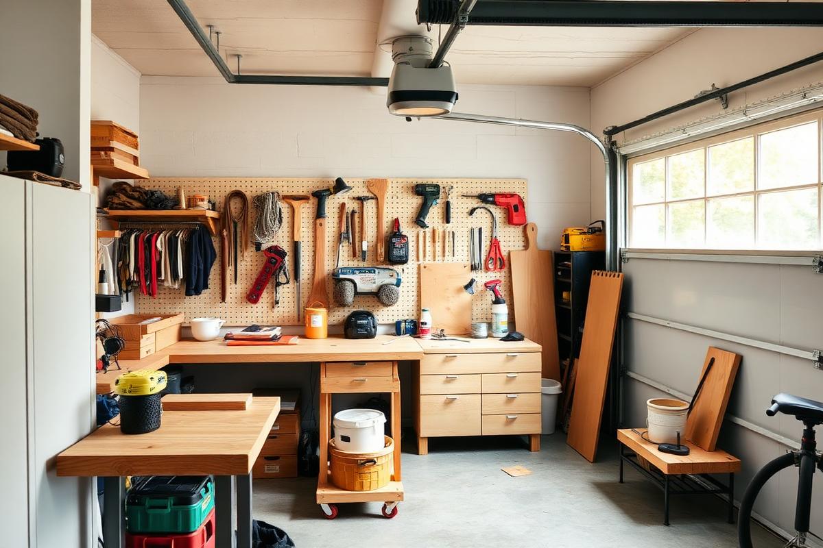 garage builder sioux falls, oversized garage with workshop and workbench space